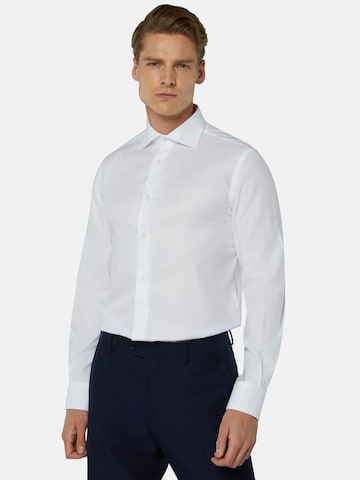 Boggi Milano Regular Fit Hemd in Weiß: predná strana