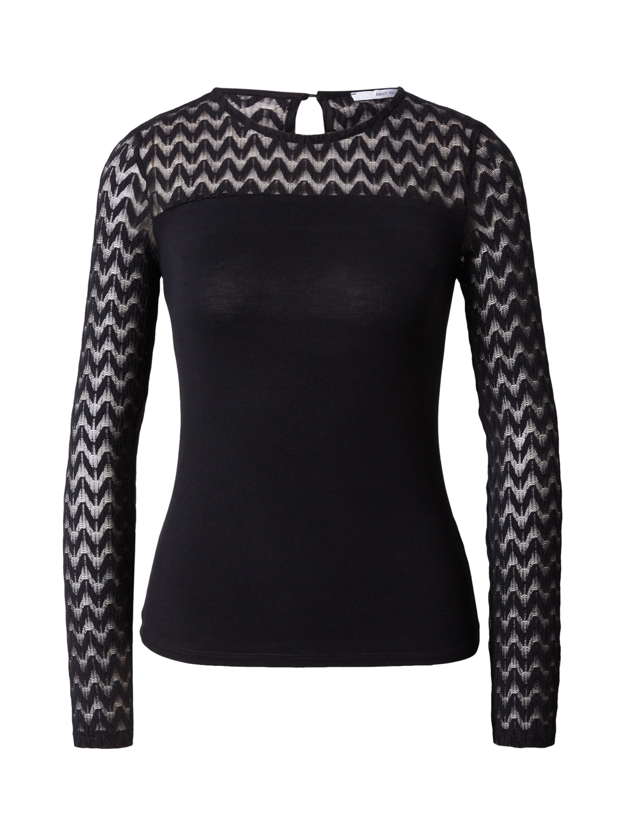 ABOUT YOU - Camiseta 'Tela' en negro: frente