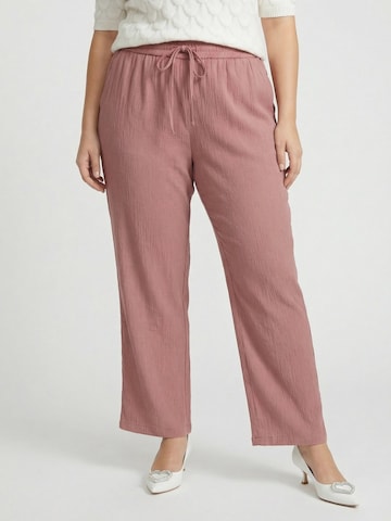 Guido Maria Kretschmer Curvy Regular Housut 'Francesca' värissä vaaleanpunainen: etupuoli