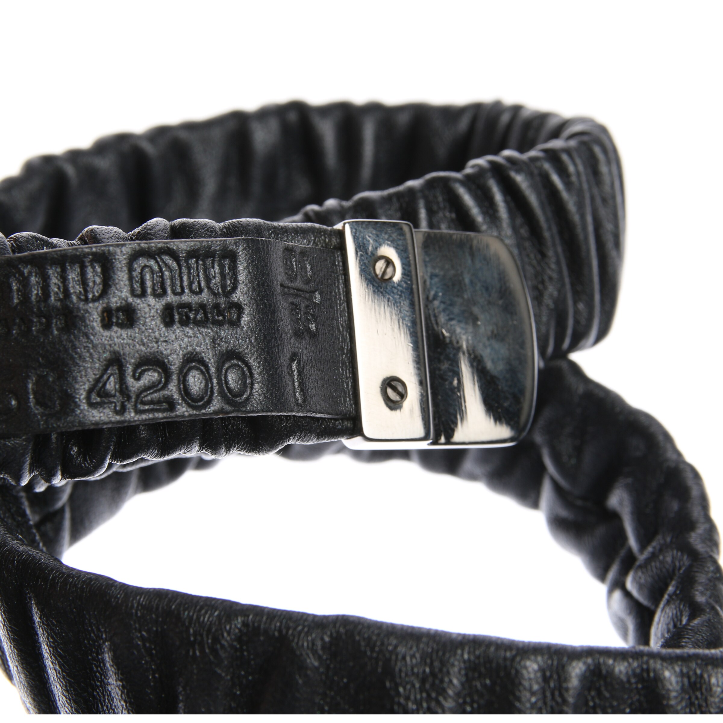 Miu Miu Gürtel L in Schwarz