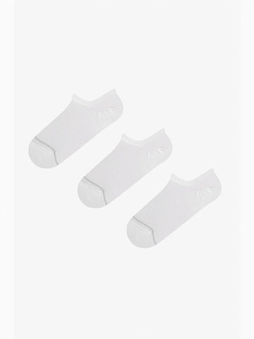 Penti Sukapöiad 'PENTI Basic Mesh Baumwoll-Lurex Sneaker-Socken Paar', värv valge: eest vaates
