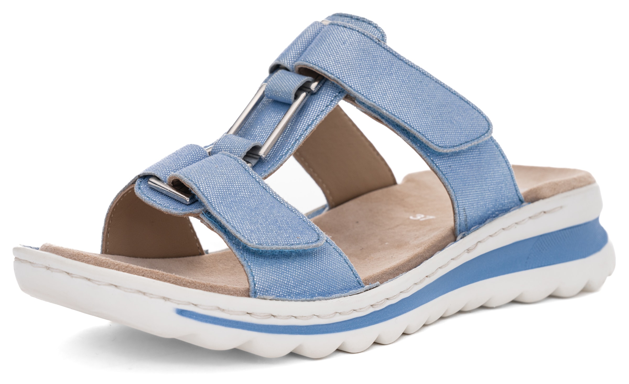 ARA Mules in Blue: front