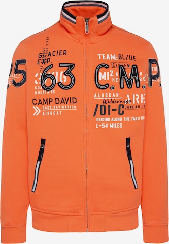 Giacca di felpa 'Alaska Ice Tour' di CAMP DAVID in arancione: frontale
