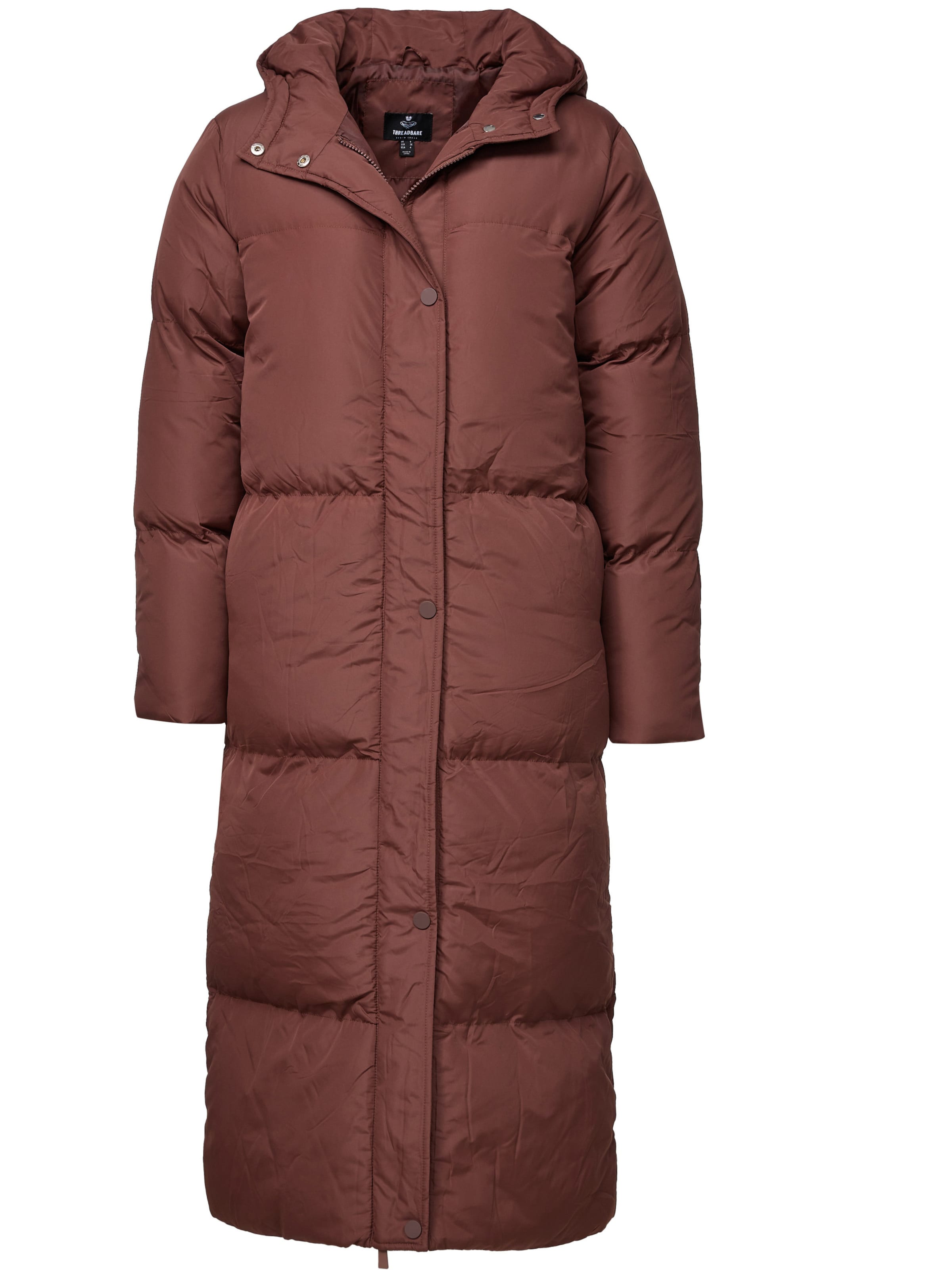 Threadbare Wintermantel 'Jodie' in Bruin: voorkant