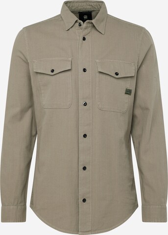 G-Star RAW Regular fit Button Up Shirt 'Marine' in Green: front