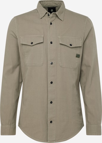 G-Star RAW - Regular Fit Camisa 'Marine' em verde: frente