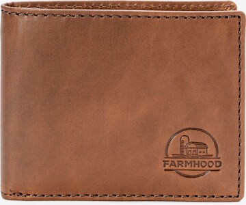 Farmhood Wallet in Brown: front