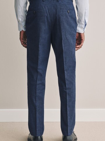 Coupe slim Pantalon à plis Next en bleu