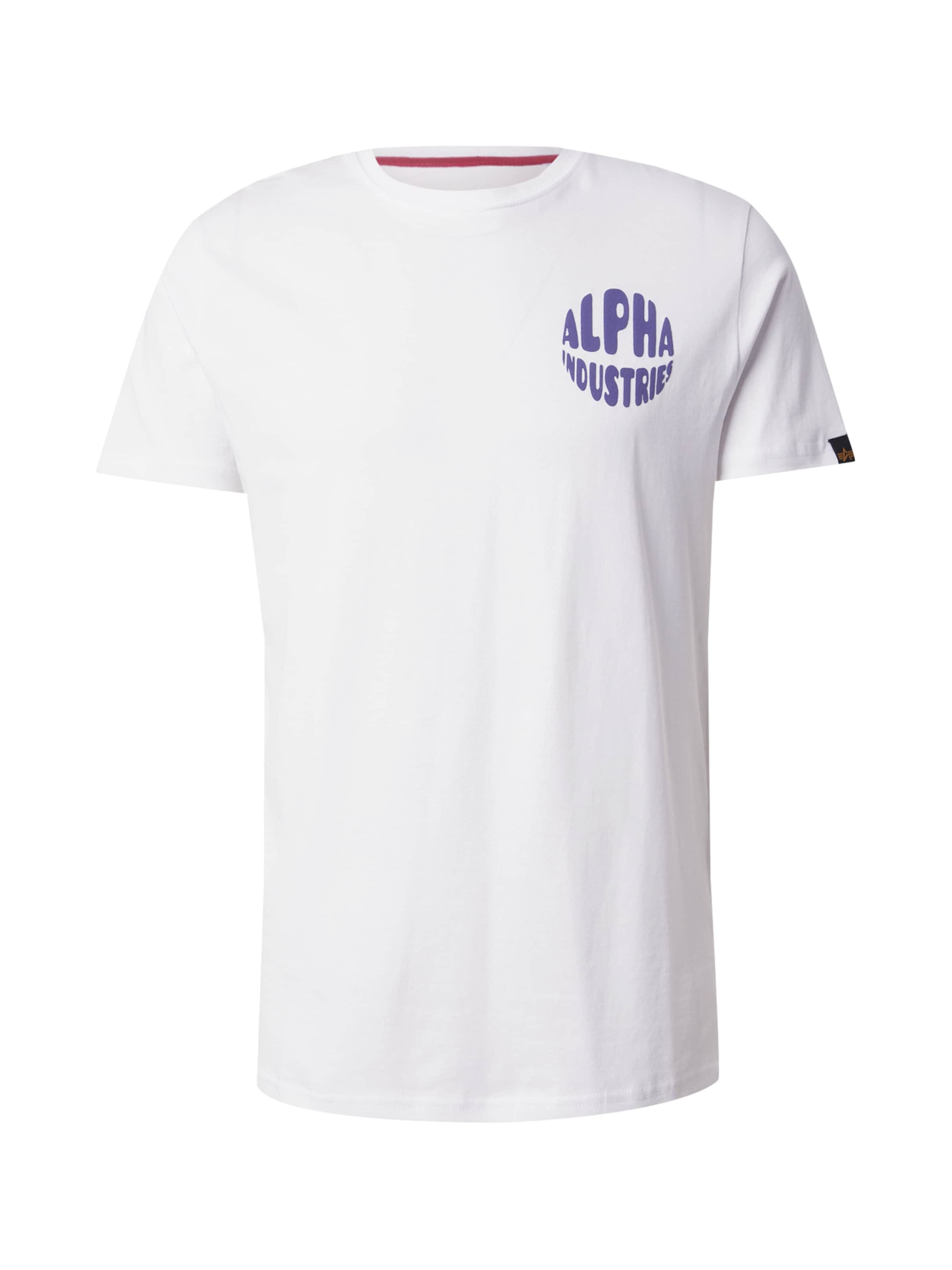 balts ALPHA INDUSTRIES T-Krekls: no priekšpuses