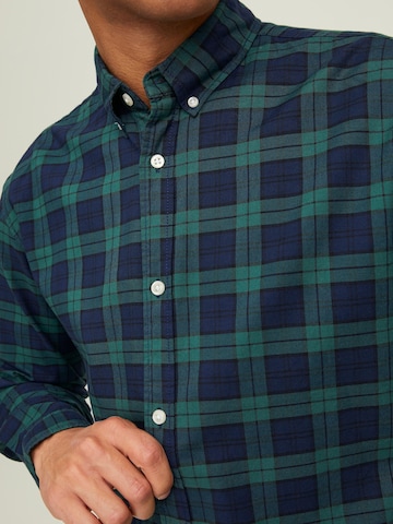 JACK & JONES Regular fit Button Up Shirt 'Carl' in Blue