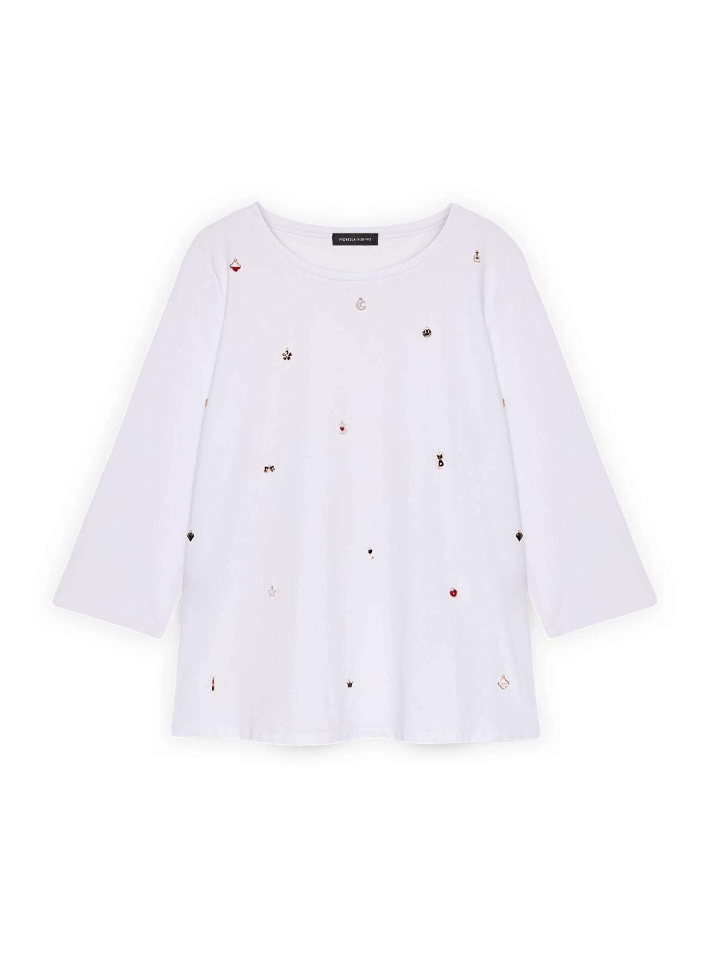 Fiorella Rubino Top in Wit: voorkant