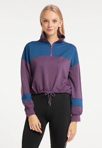 myMo ATHLSR Athletic Sweatshirt in Purple: front