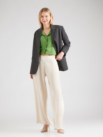 SELECTED Wide leg Pants 'SLFELMA' in Beige