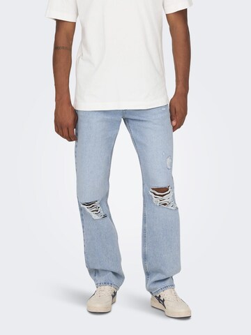 Only & Sons Loosefit Jeans 'Edge' in Blauw