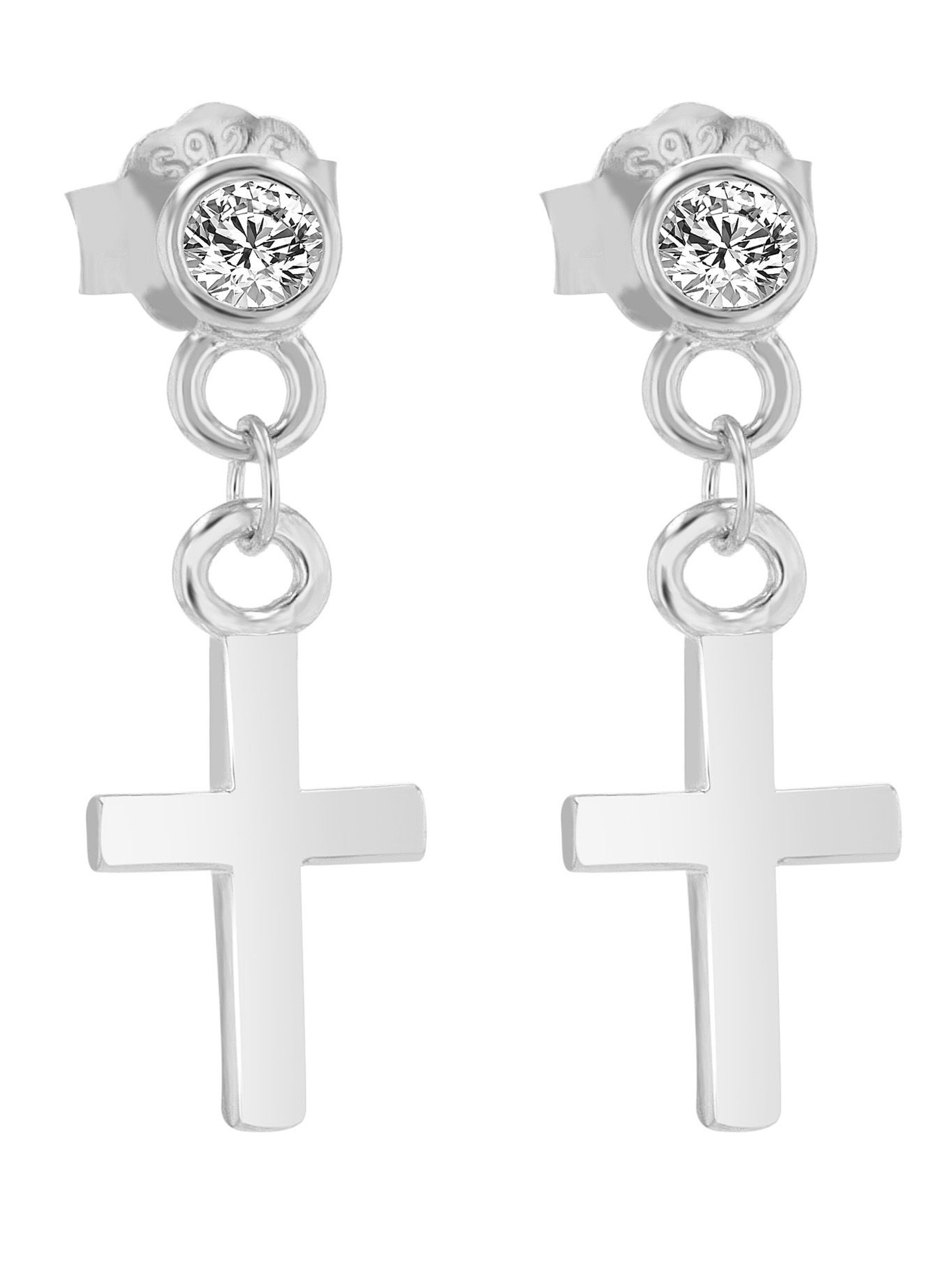 Akzent Earrings 'Christmar, 925 Sterlingsilber, langlebig' in Silver