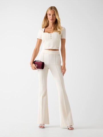 GUESS Flared Trousers 'Evelina' in Beige