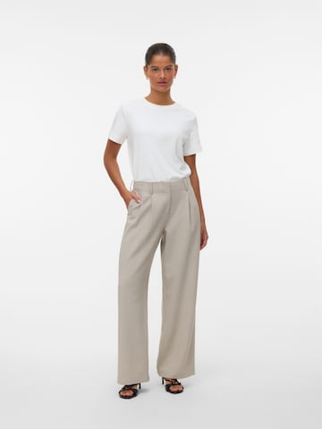 Wide Leg Pantalon à pince VERO MODA en beige