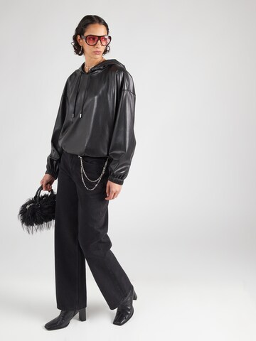 Sweat-shirt 'C_Jeleather' BOSS en noir