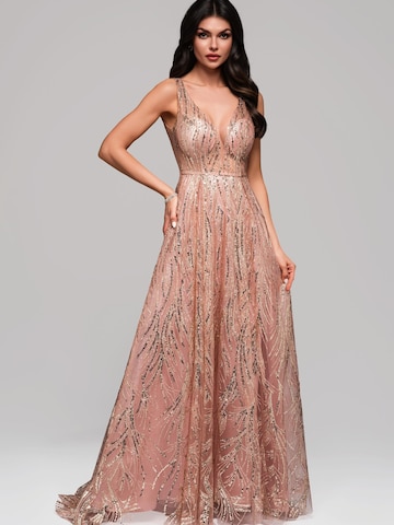 Ombre Abendkleid in Gold