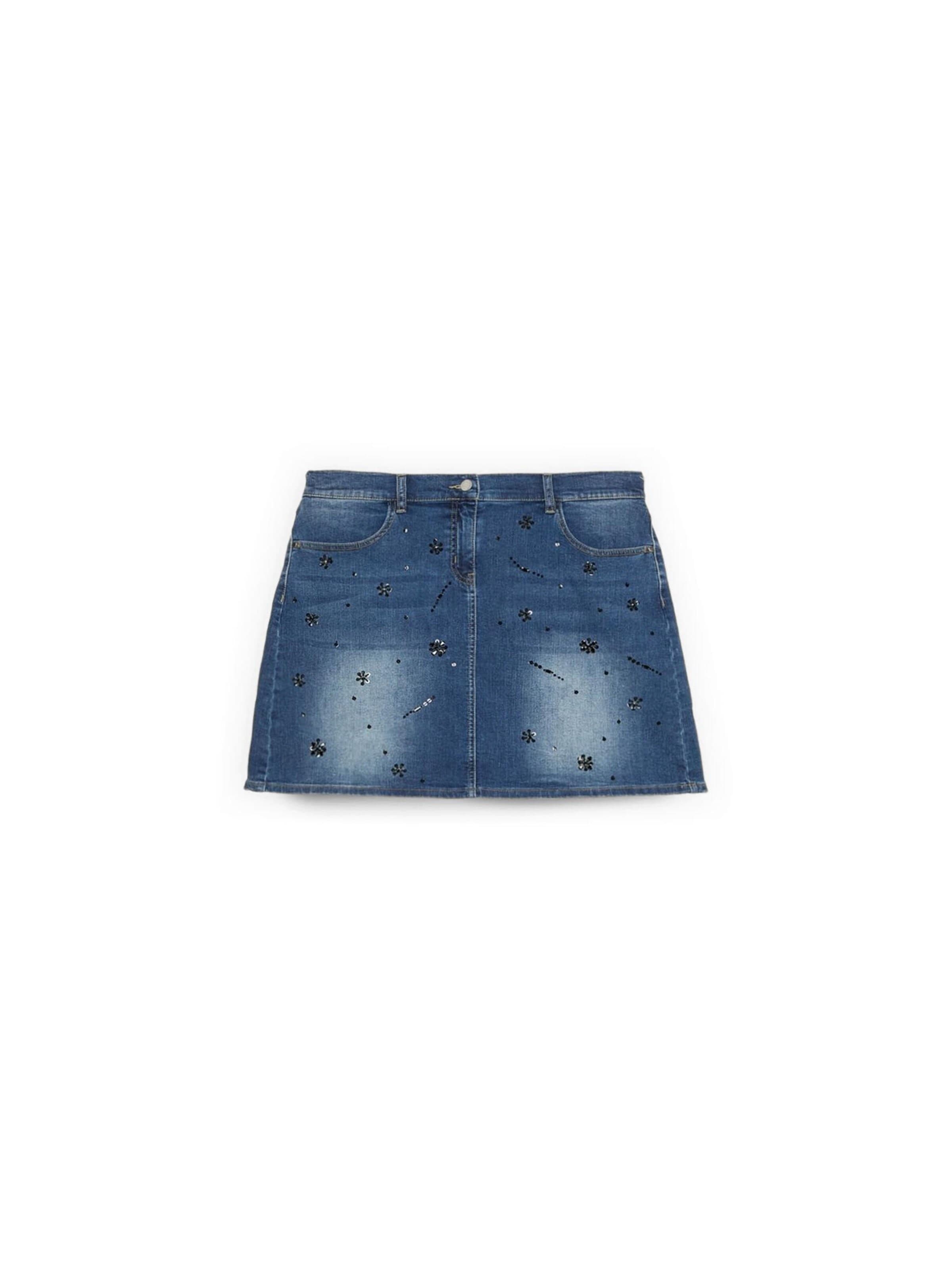 Fiorella Rubino Rok in Blauw: voorkant