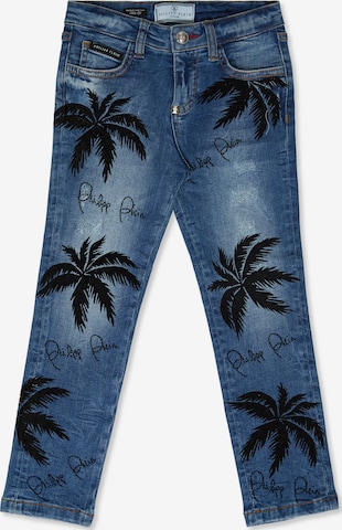 Slimfit Jeans di Philipp Plein in blu: frontale