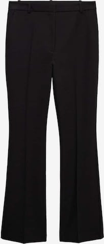 Flared Pantaloni con piega frontale 'Lisa' di MANGO in nero: frontale