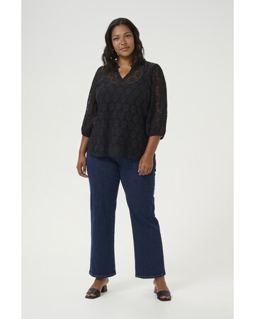KAFFE CURVE Bluse in Schwarz