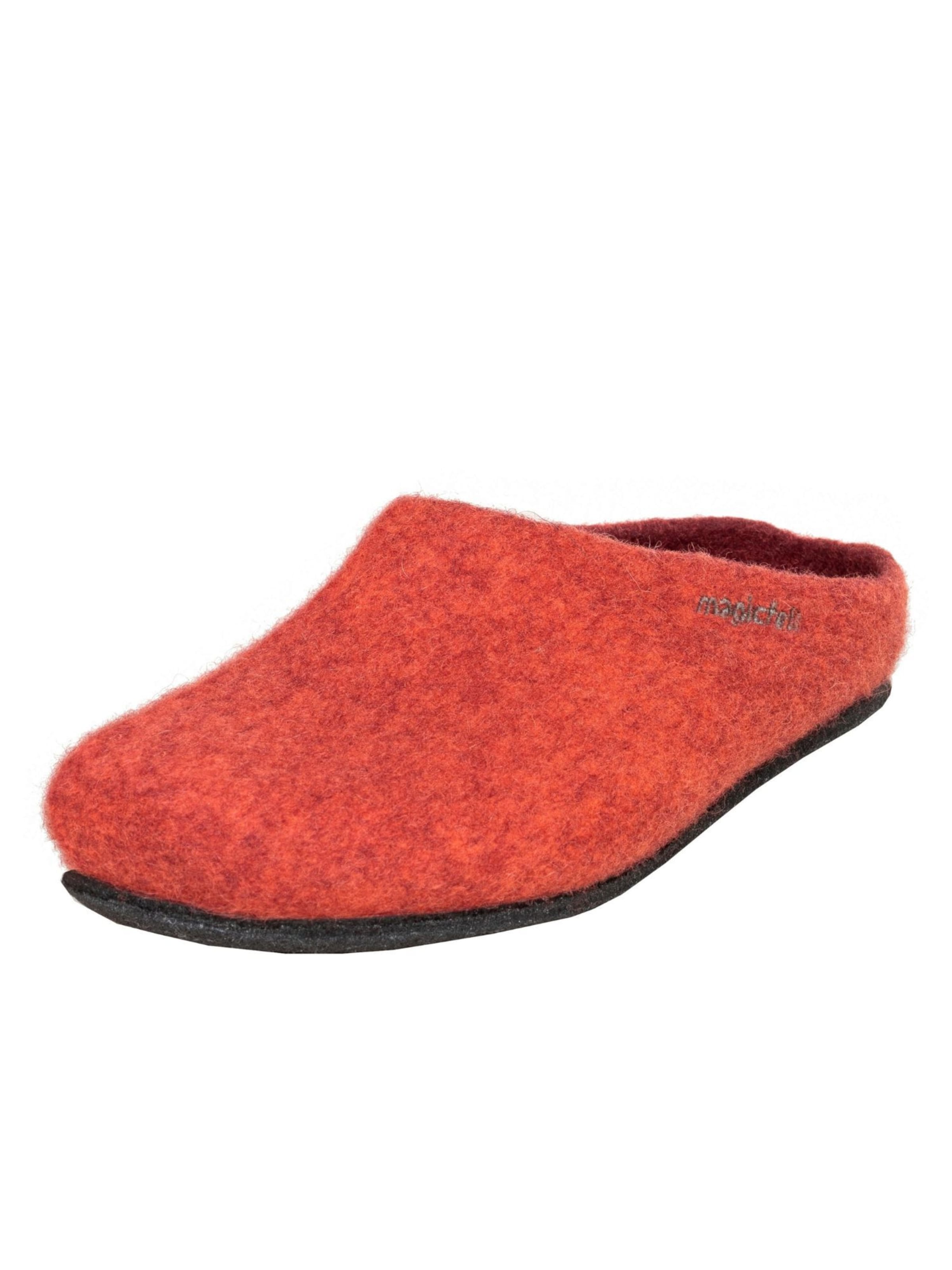 MagicFelt Slippers 'Filzpantoffel Magicfelt 709' in Orange: front