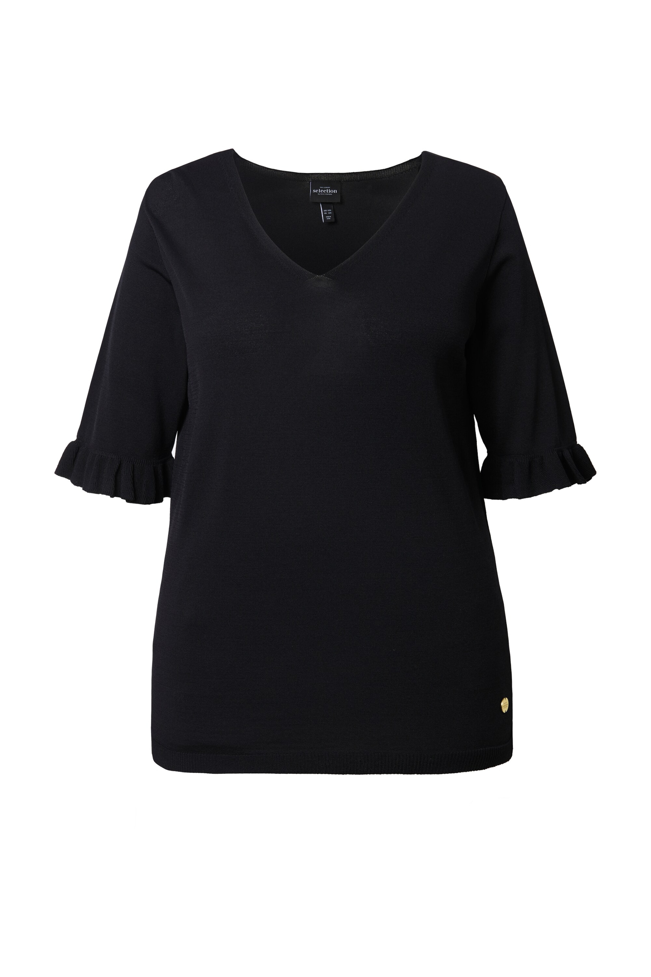 Ulla Popken Pullover in Schwarz: Vorderseite