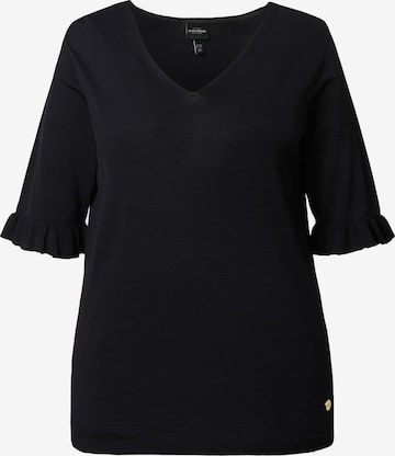 Pull-over Ulla Popken en noir : devant