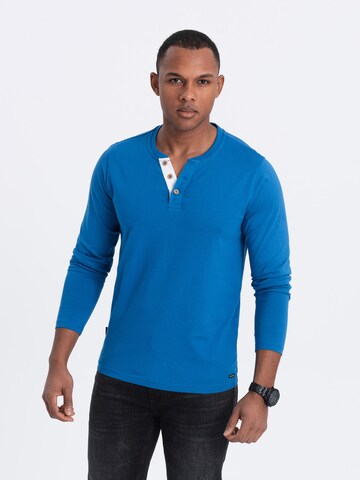 Ombre Shirt 'OM-LSCL-0107' in Blauw: voorkant