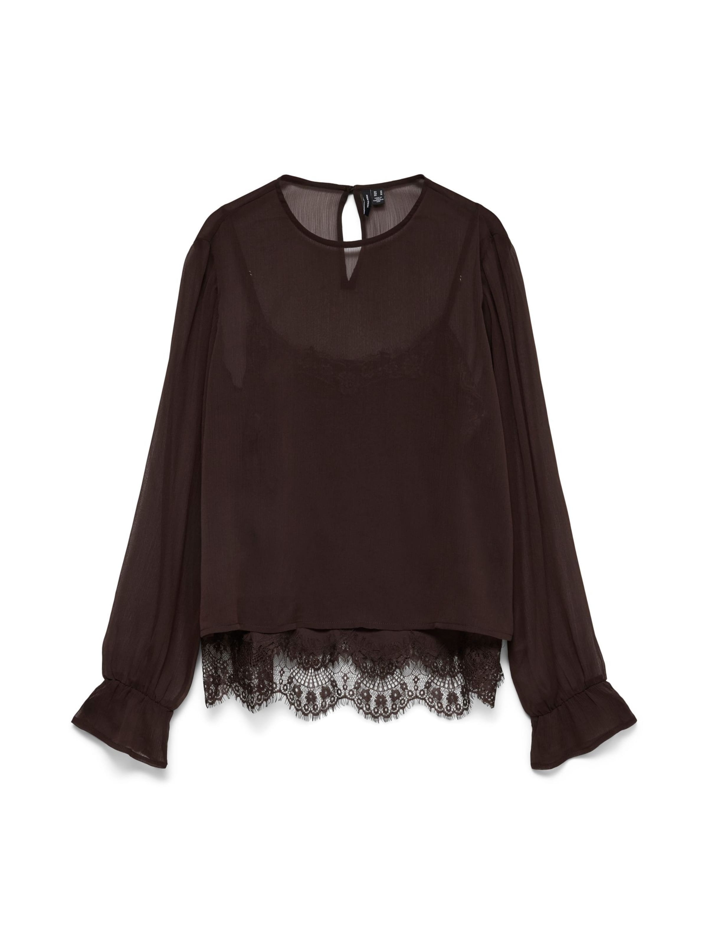 VERO MODA - Blusa 'VMLalie' en marrón: frente