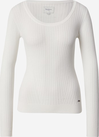 Pull-over Pepe Jeans en blanc : devant