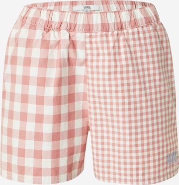 VANS Regular Pants 'GINGHAM' in Pink: front