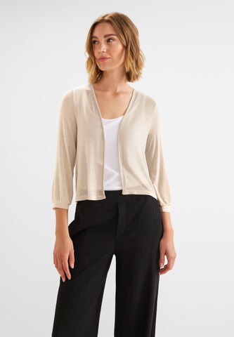 STREET ONE Knit Cardigan in Beige: front