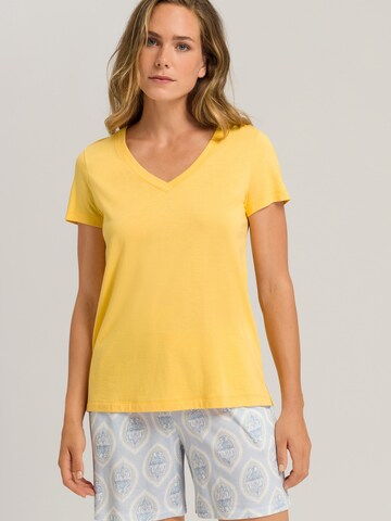 Hanro - Camisa de pijama em amarelo: frente