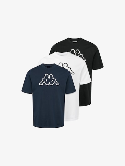 KAPPA Shirt 'KMLogo Cromen' in de kleur Navy / Zwart / Wit, Productweergave