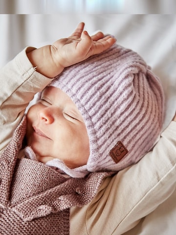 MAXIMO Beanie 'BABY-Mütze, Rippe, ausgenäht Jerseyfutter' in Pink
