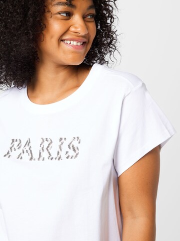 River Island Plus - Camiseta en blanco