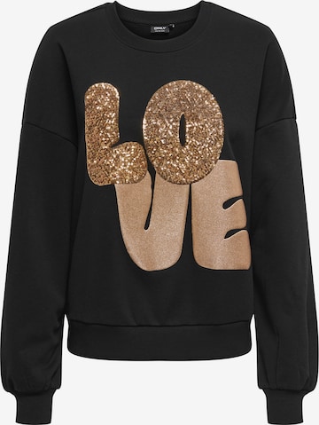 melns ONLY Sportisks džemperis 'ONLLally': no priekšpuses