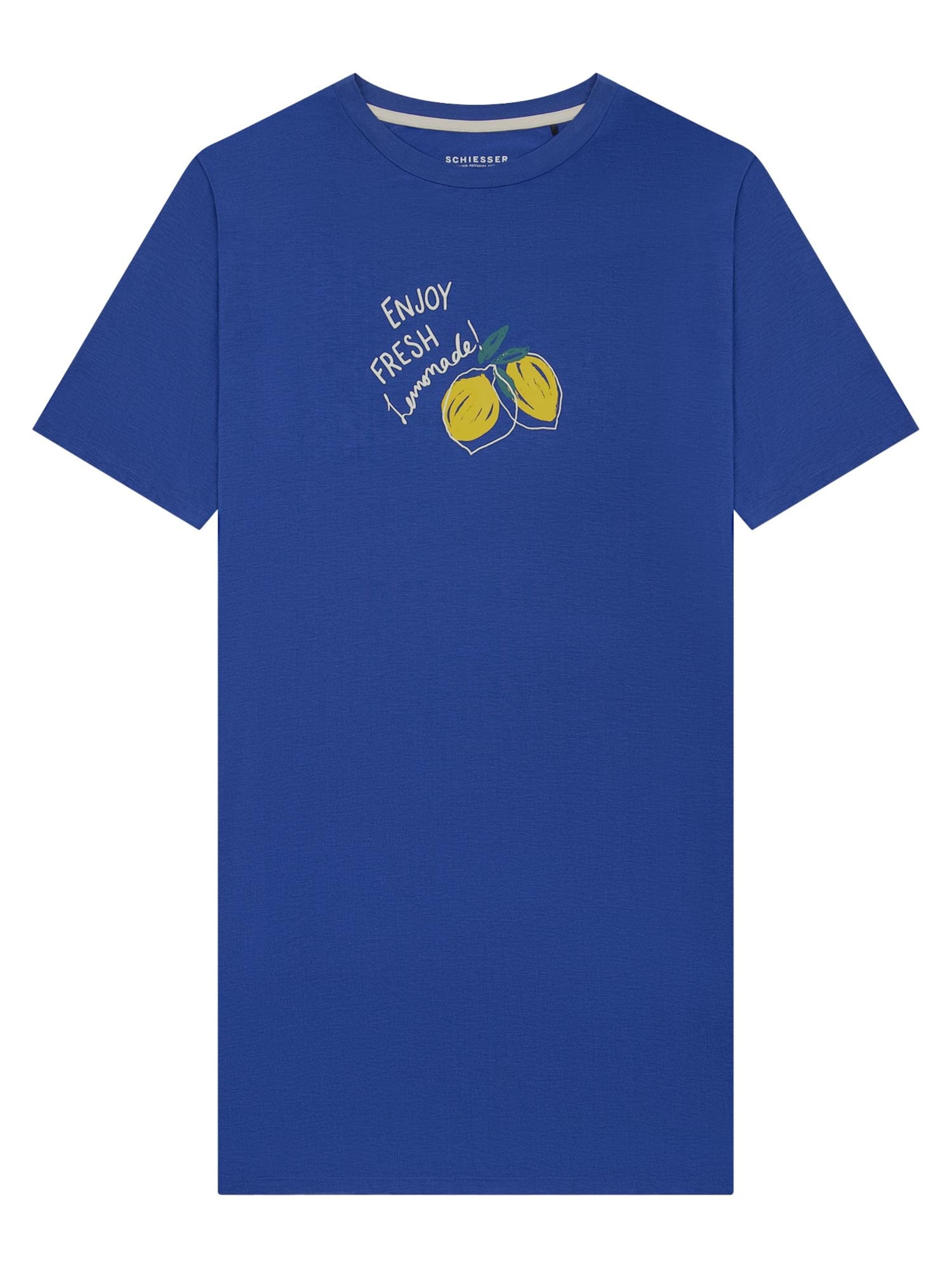 Chemise de nuit 'Casual Fashion' SCHIESSER en bleu : devant