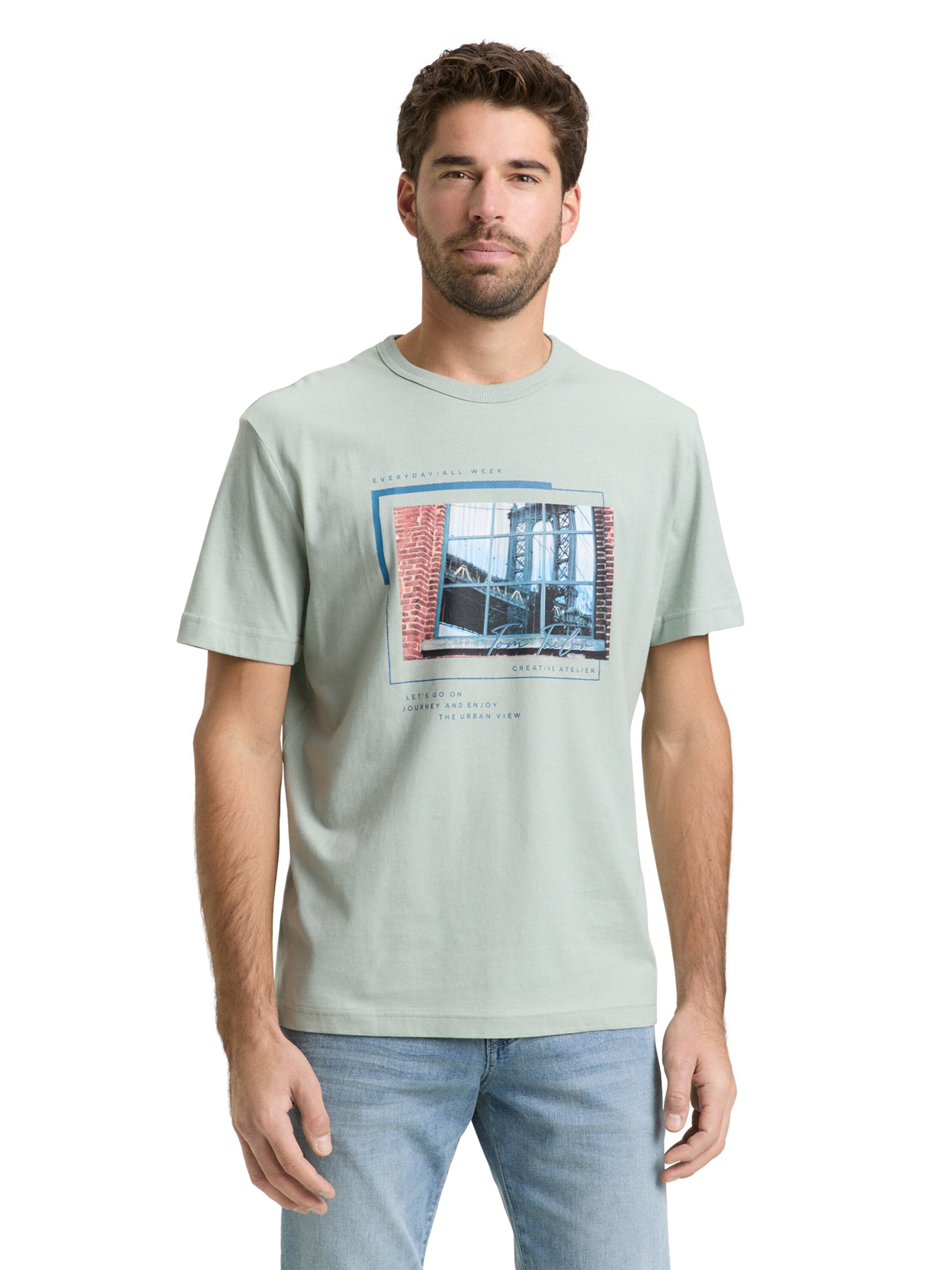 TOM TAILOR - Camiseta en verde: frente