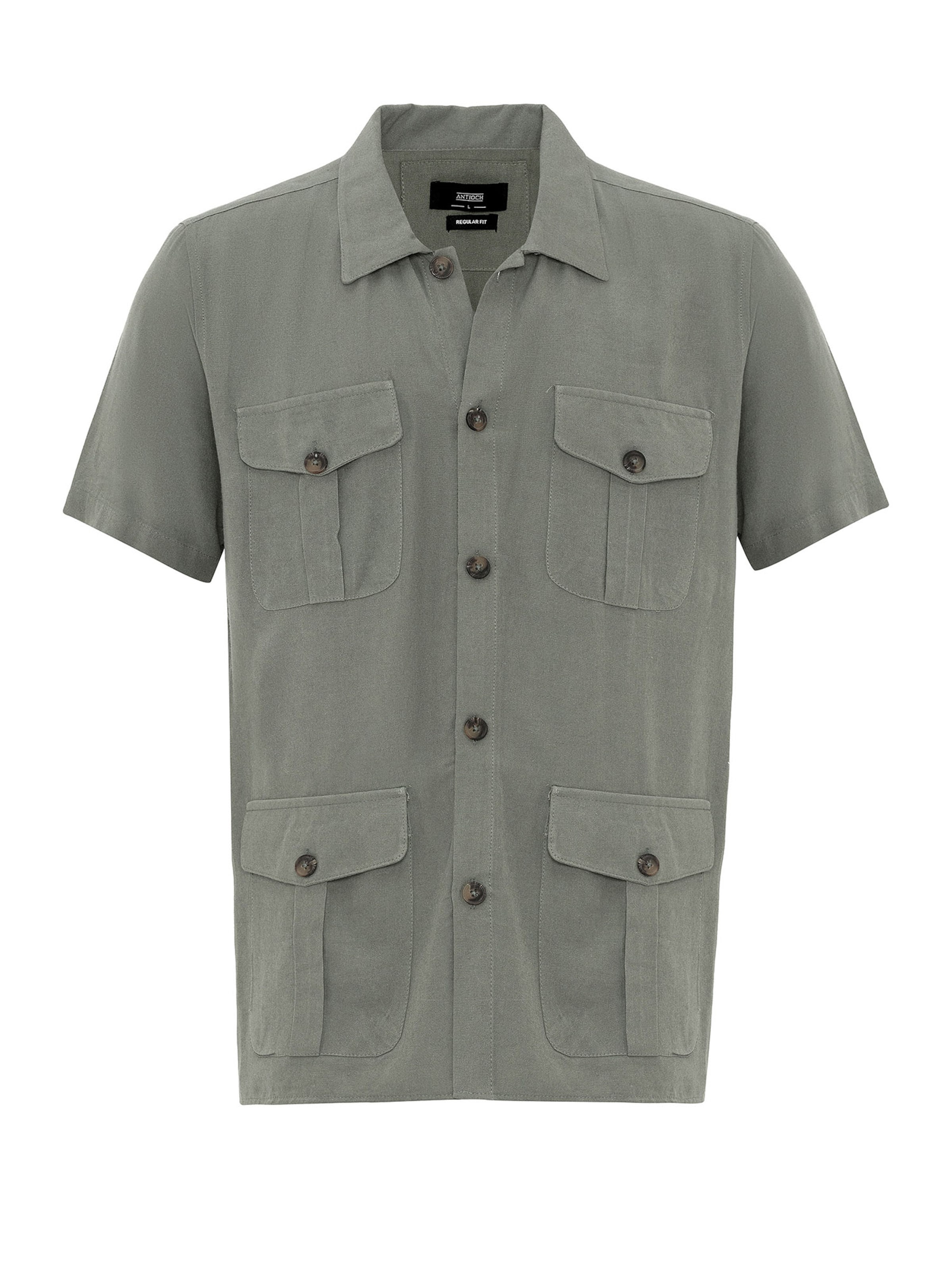 Antioch Средняя посадка Рубашка в Зеленый: спереди