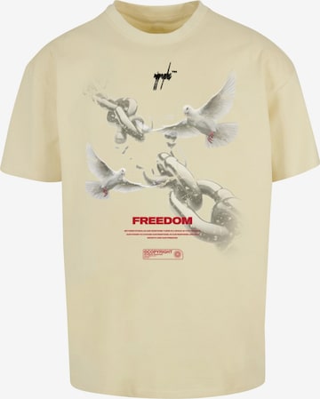 MJ Gonzales T-Shirt 'Freedom' in Gelb: predná strana