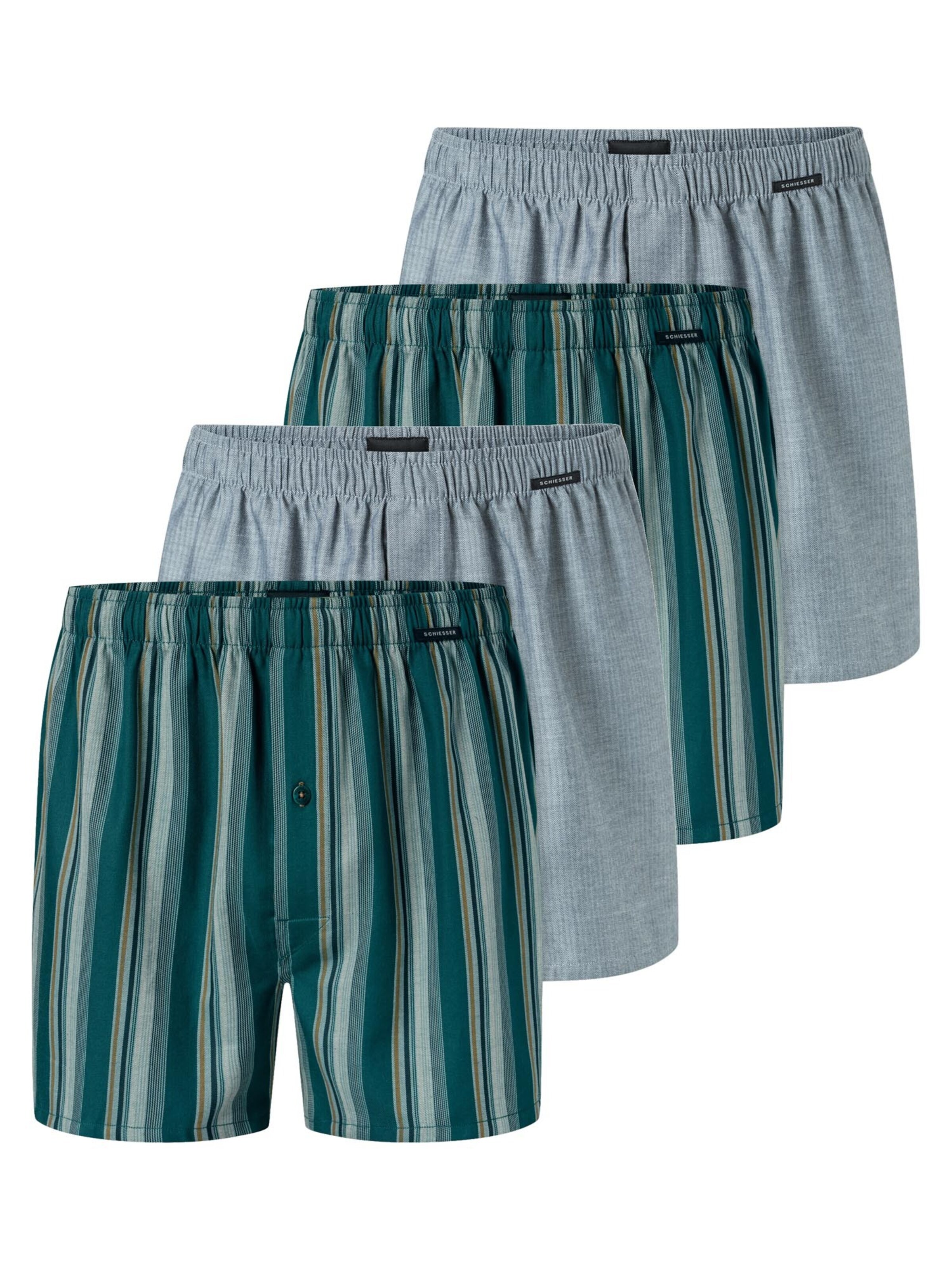 SCHIESSER Boxershorts 'Web' in M in de kleur Petrol, Productweergave