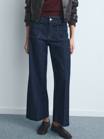 MANGO Široke hlačnice Kavbojke 'JESSIE' | modra barva: sprednja stran