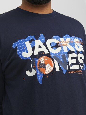 Jack & Jones Plus Tričko 'DUST' – modrá