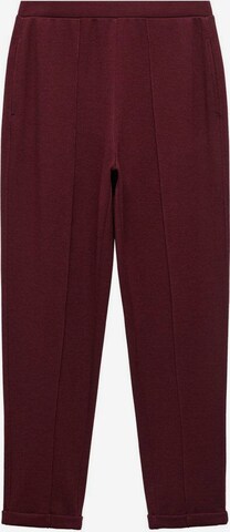 MANGO Tapered Pants in Red: front