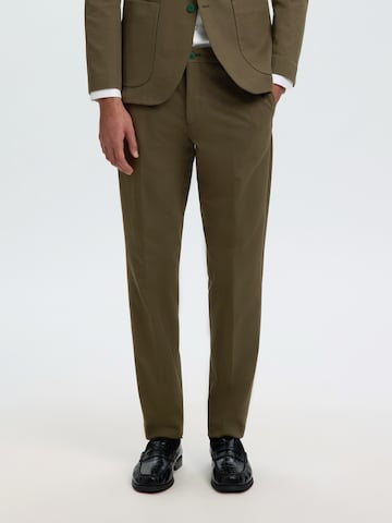 SELECTED Hose 'SLMLOMAIR' in Grün: Vorderseite