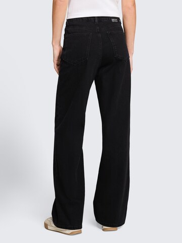 TOM TAILOR DENIM Wide Leg Jeans 'Linou' in Schwarz